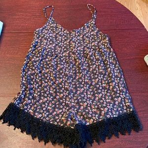 Free People Flowy Flower Lace Tank Top